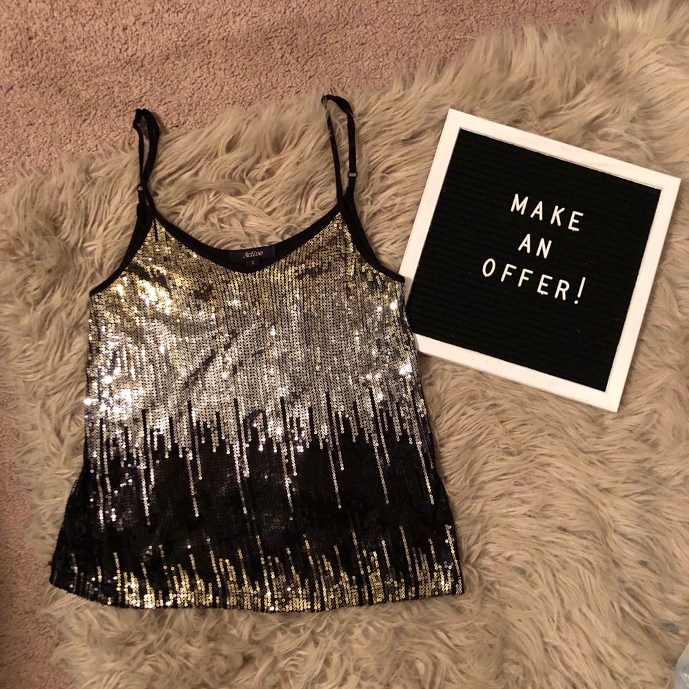 SOLD Sequin sparkly tank top